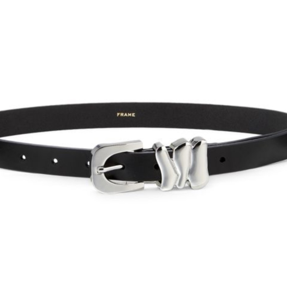 Frame Organic Shape Tri Keeper Leather Belt
